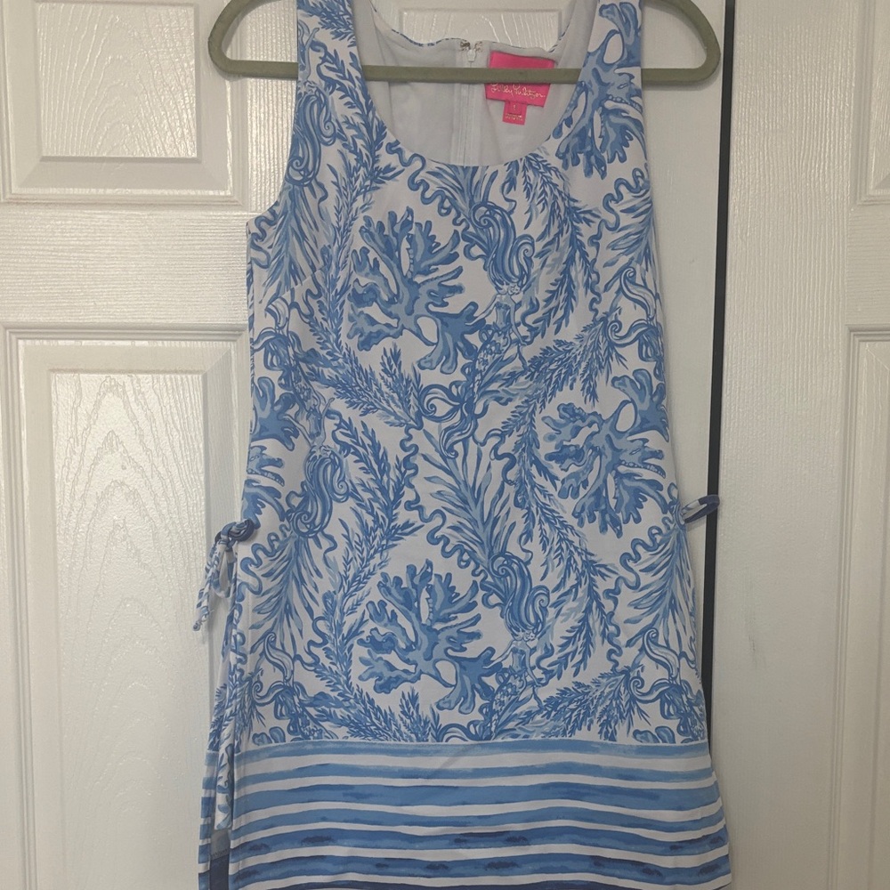 Lilly Pulitzer Sammi Romper in the "Resort White Aqua Lounge Engineered"
